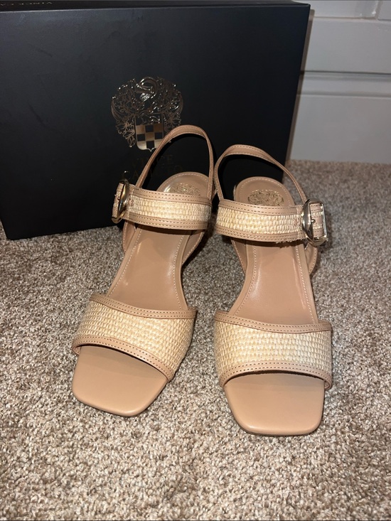 Vince Camuto Shoes - Vince Camuto Helcey Slingback Wedge in Natural